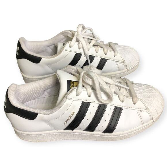 Adidas Originals Women's Superstar 3-Stripes Sneaker White/Black 6.5 - Picture 1 of 6